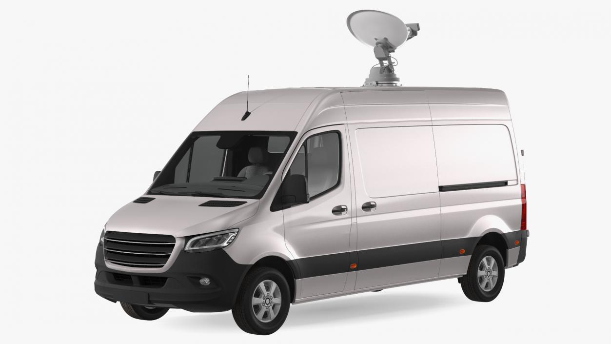 3D Van with Satellite Dish Antenna