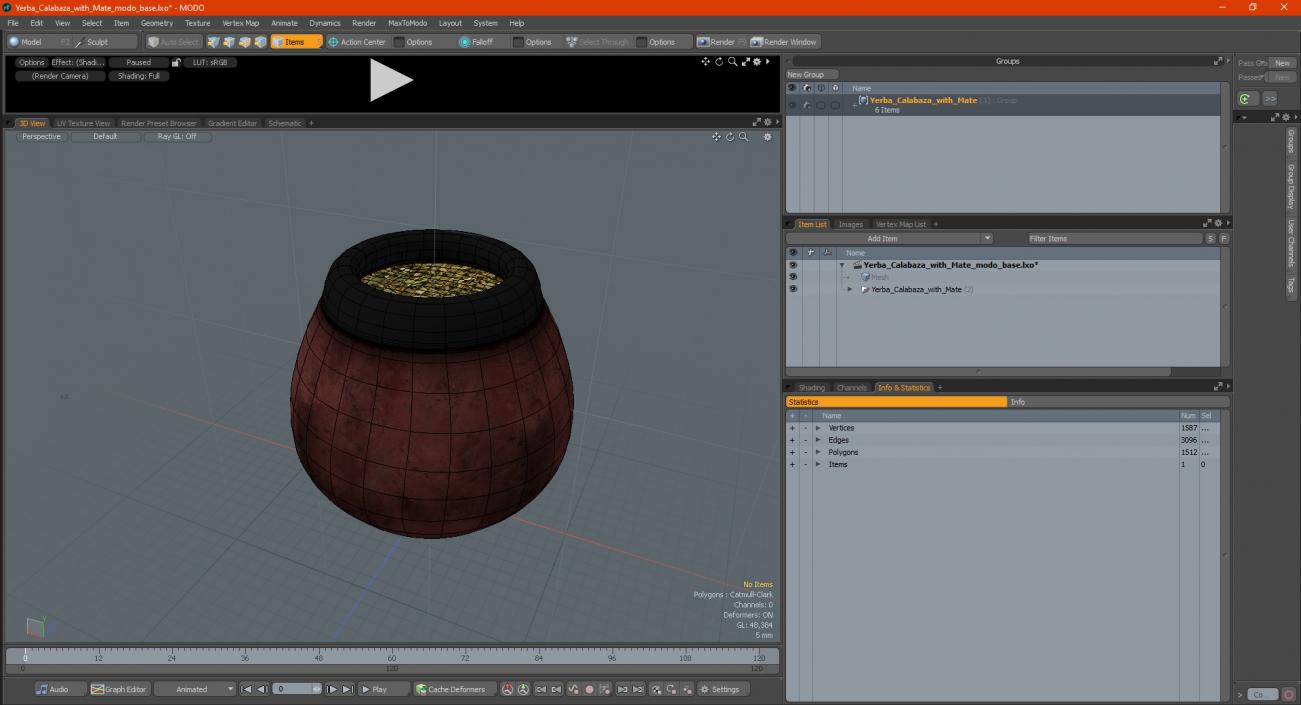 Yerba Calabaza with Mate 3D model