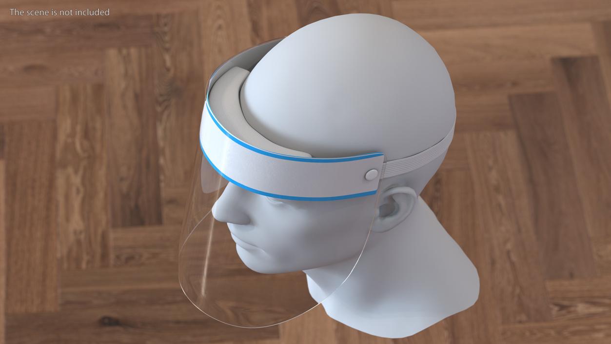 3D Clear Face Shield Visor model