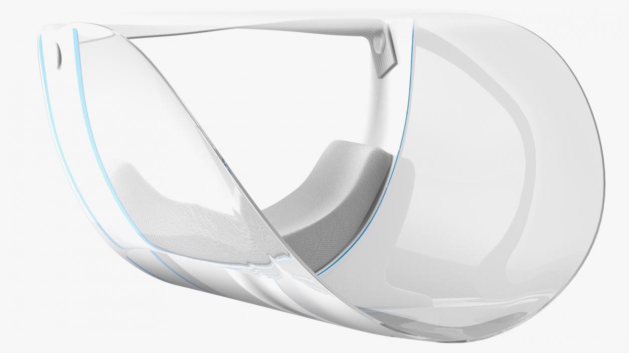 3D Clear Face Shield Visor model