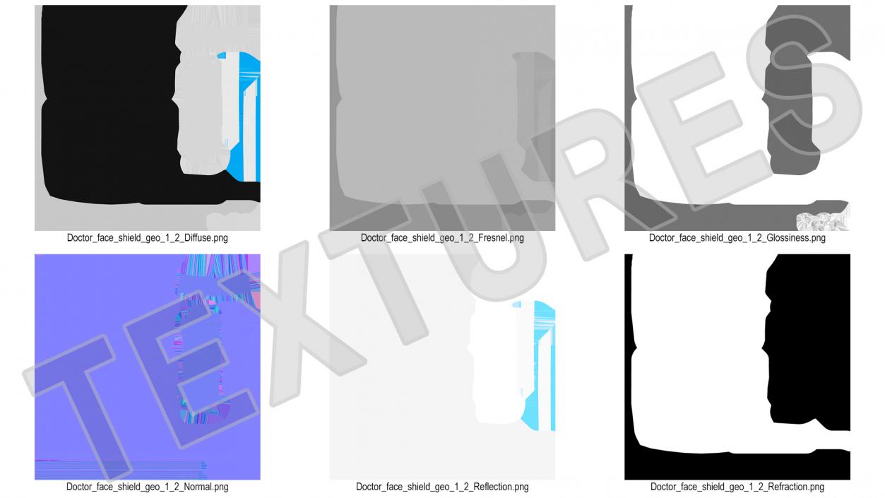 3D Clear Face Shield Visor model