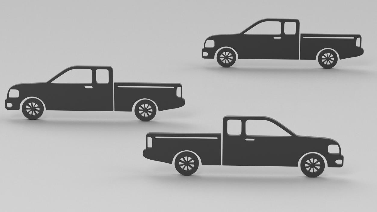 3D Car Silhouettes Collection 6 model