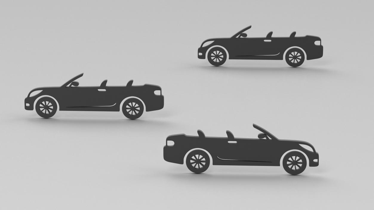 3D Car Silhouettes Collection 6 model