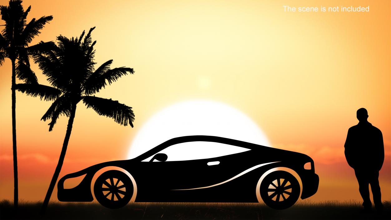 3D Car Silhouettes Collection 6 model