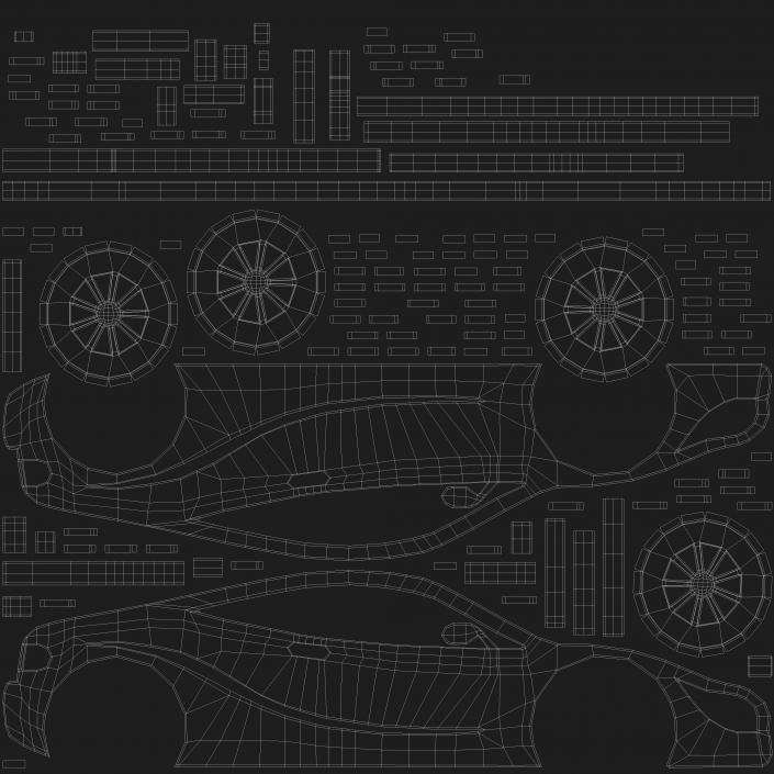 3D Car Silhouettes Collection 6 model