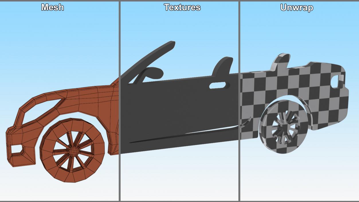 3D Car Silhouettes Collection 6 model