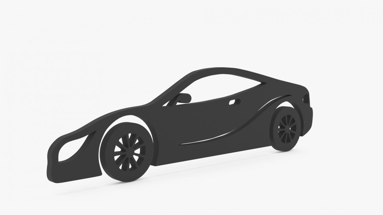 3D Car Silhouettes Collection 6 model