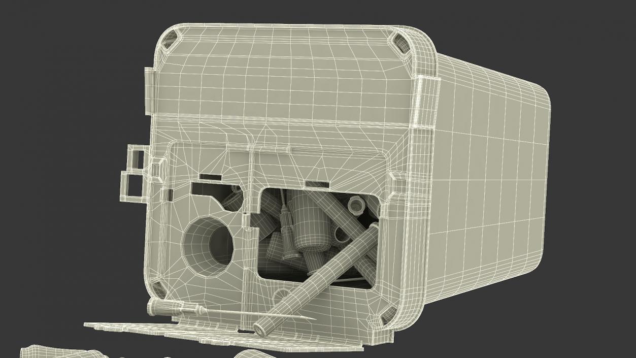 Medical Container with Sharps Scattered 3D model