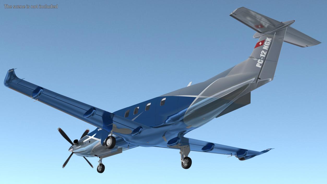 3D Pilatus PC12 NGX Business Plane Rigged model