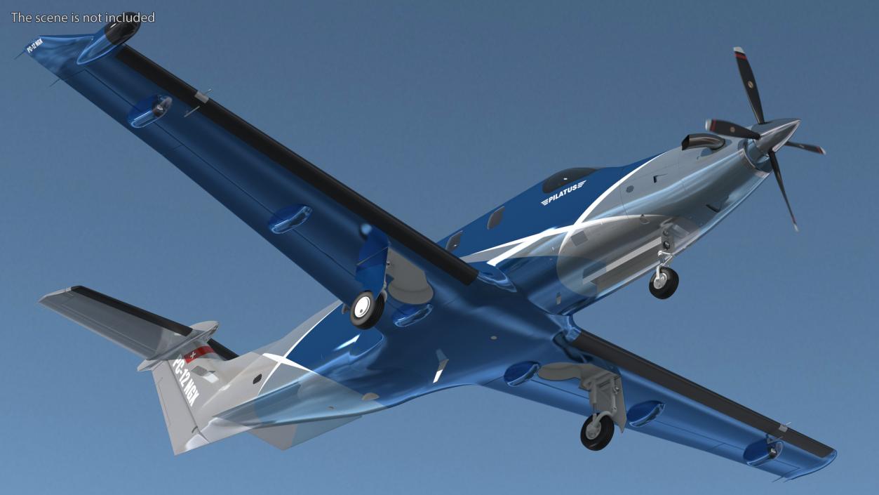 3D Pilatus PC12 NGX Business Plane Rigged model