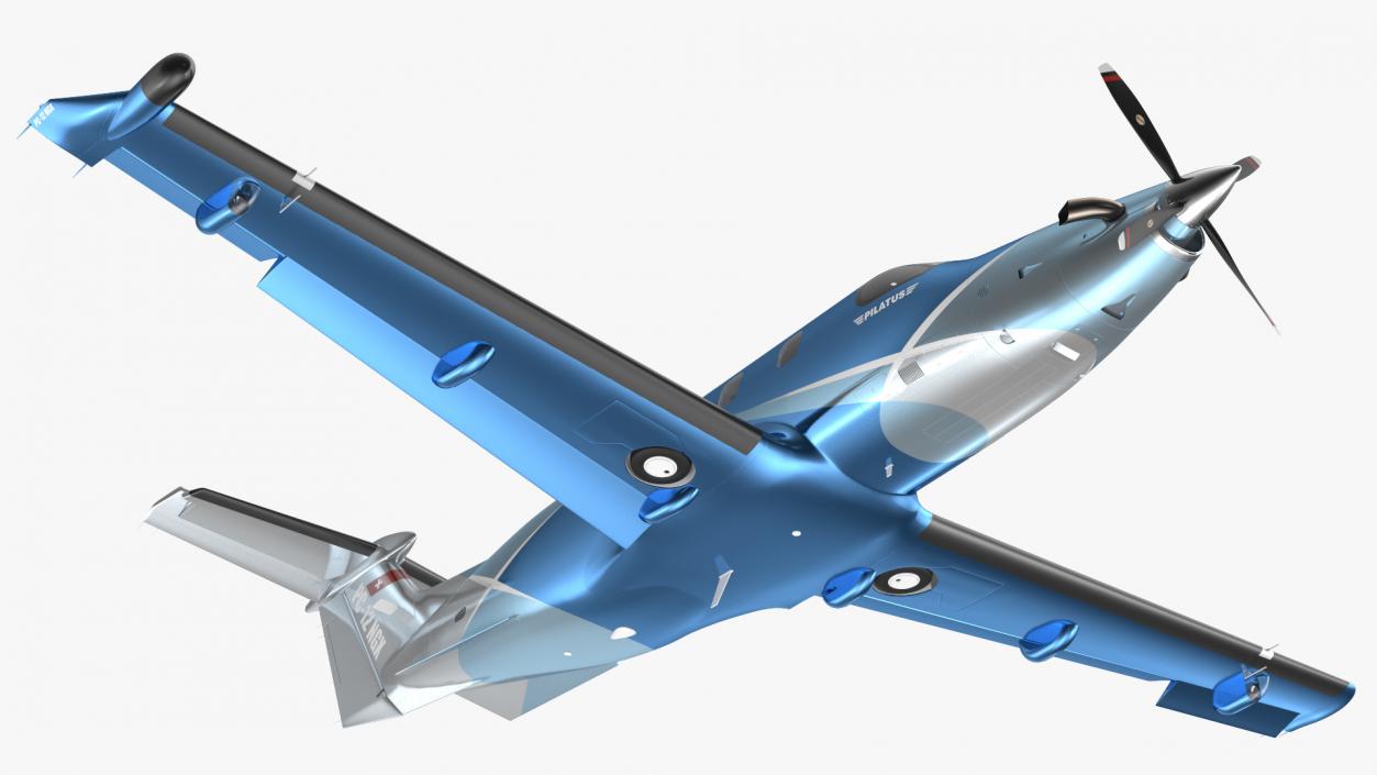 3D Pilatus PC12 NGX Business Plane Rigged model