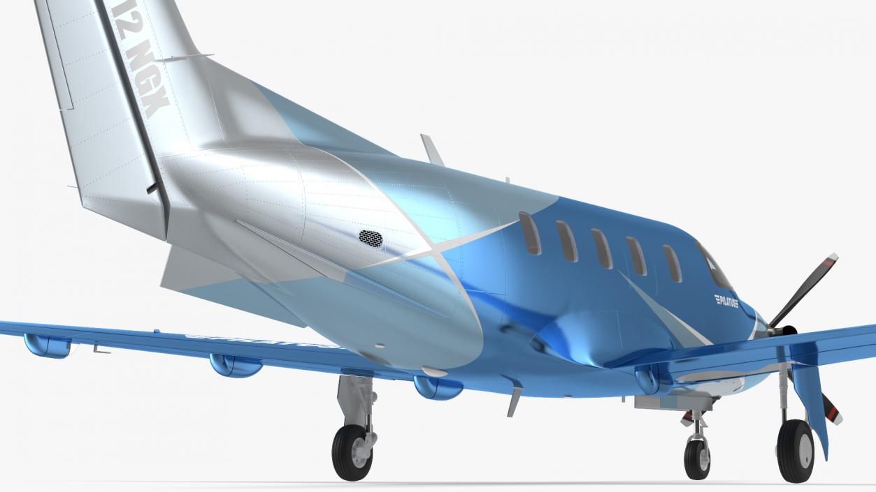 3D Pilatus PC12 NGX Business Plane Rigged model