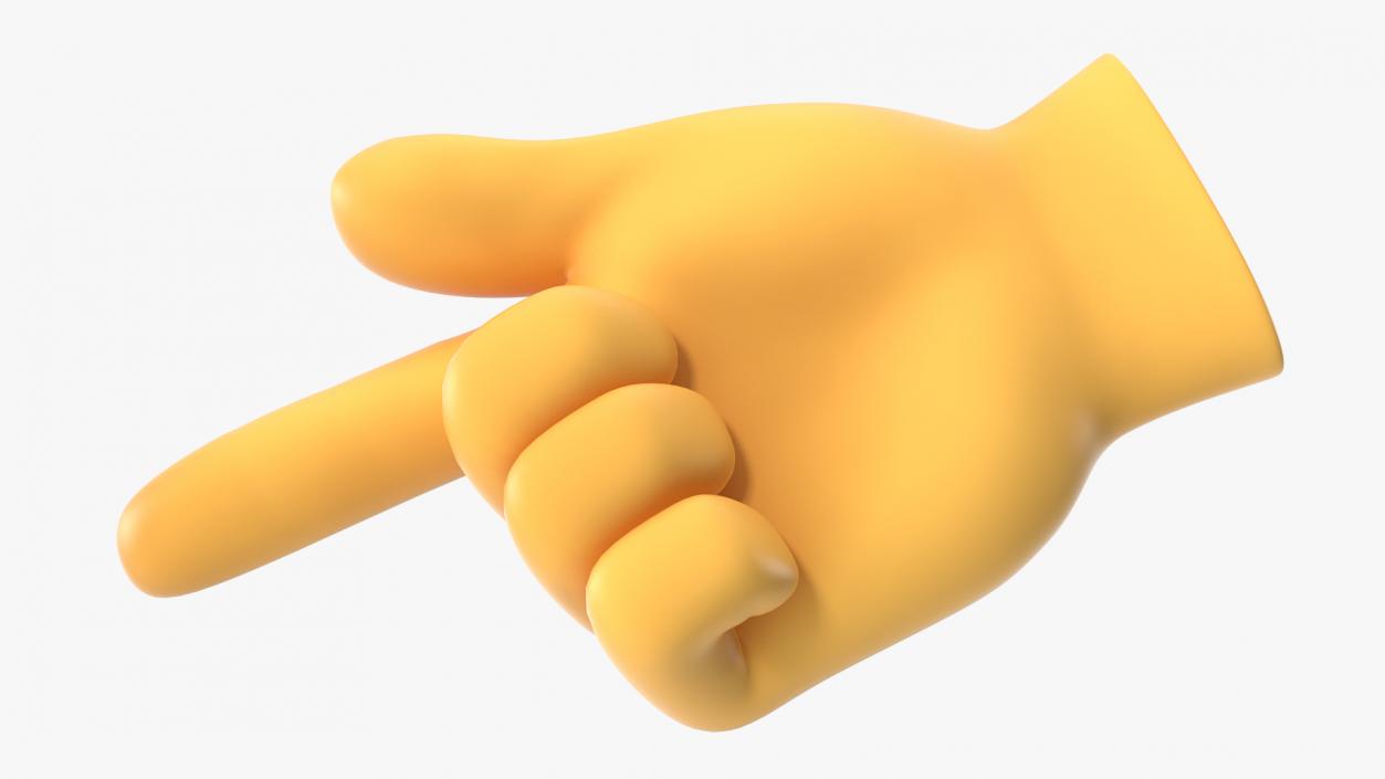 Backhand Index Pointing Down Emoji 3D model