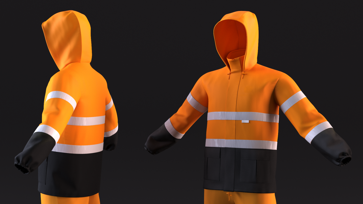 3D model High Visibility Rain Suit