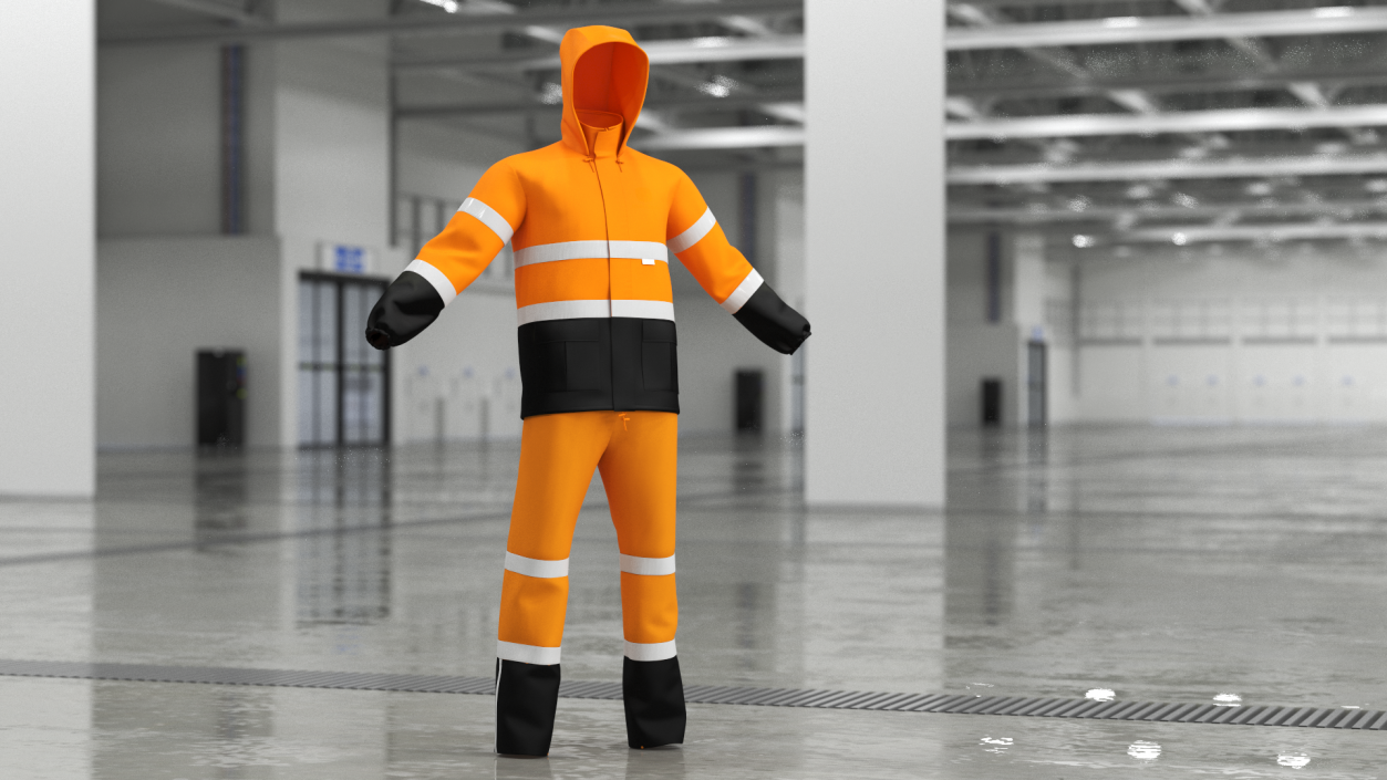 3D model High Visibility Rain Suit