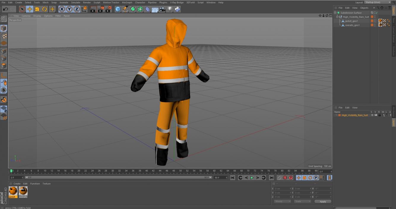 3D model High Visibility Rain Suit