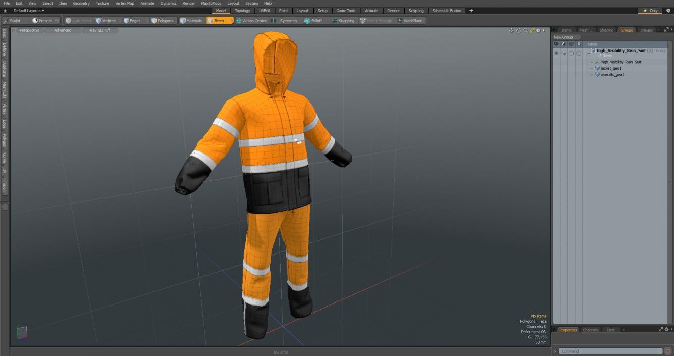 3D model High Visibility Rain Suit