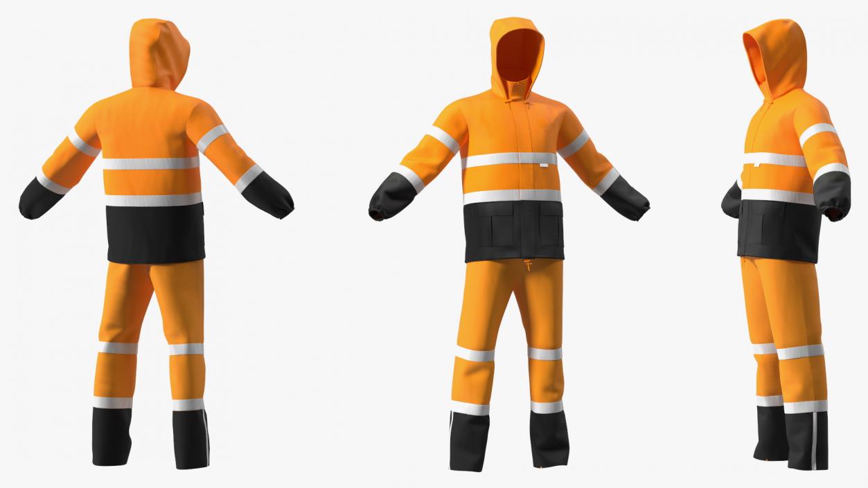 3D model High Visibility Rain Suit