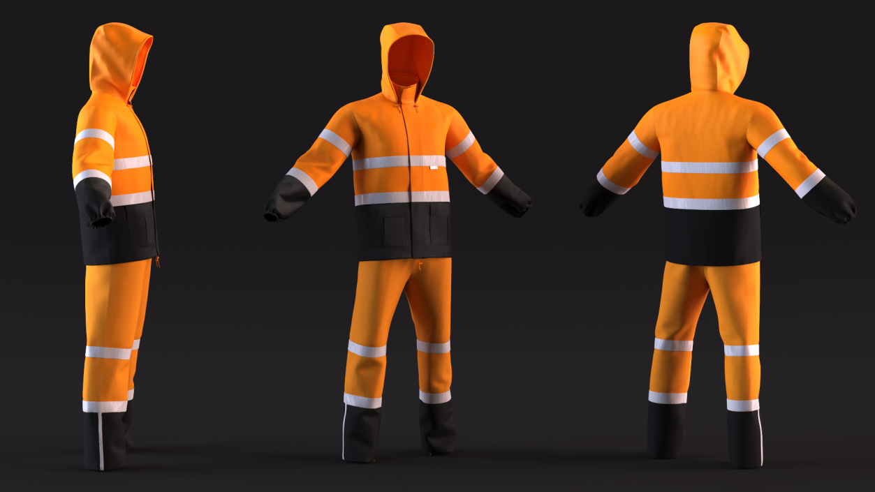 3D model High Visibility Rain Suit