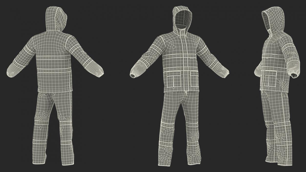 3D model High Visibility Rain Suit