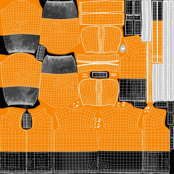 3D model High Visibility Rain Suit