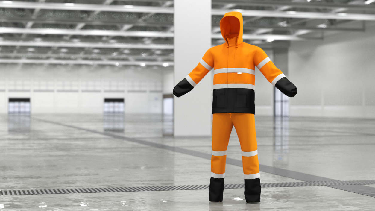 3D model High Visibility Rain Suit