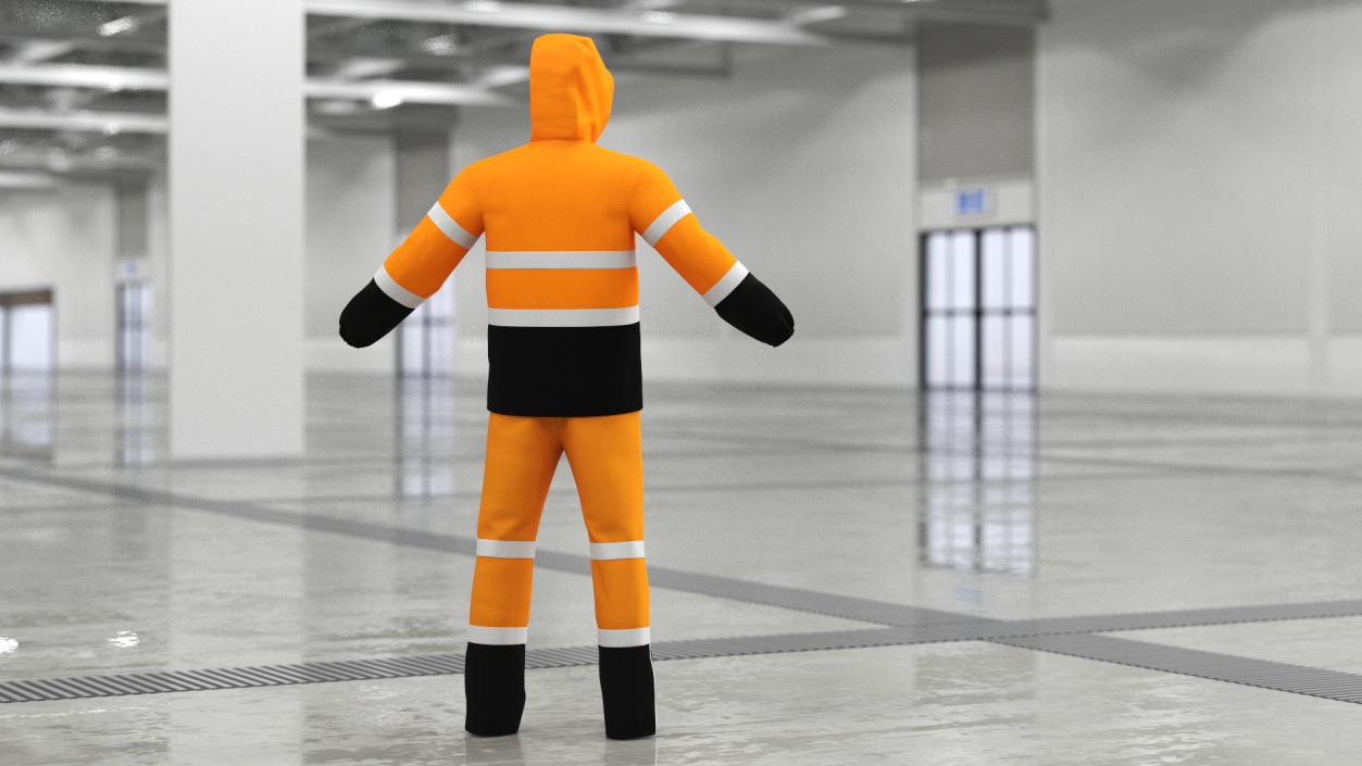 3D model High Visibility Rain Suit