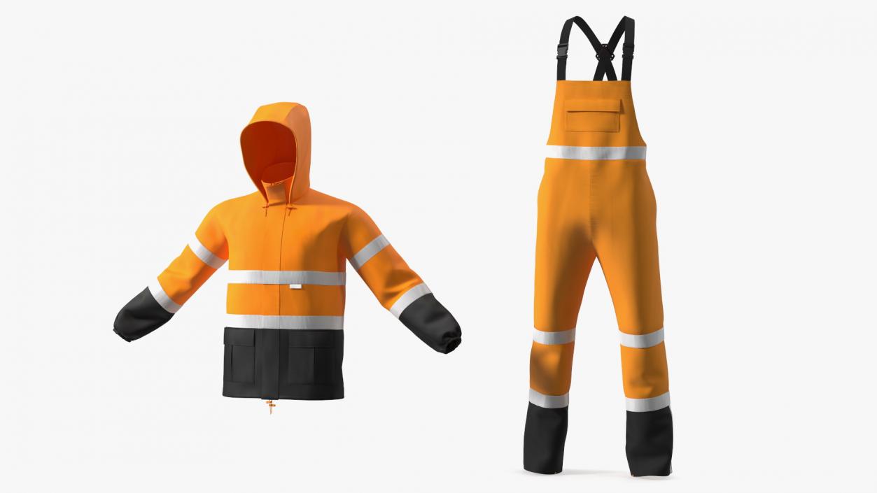 3D model High Visibility Rain Suit