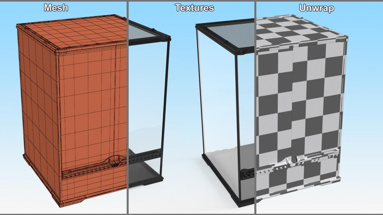 3D Empty Tall Terrarium for Reptiles model