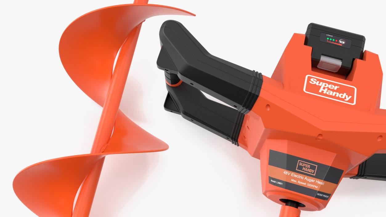 Electric Ice Auger Super Handy Orange 3D