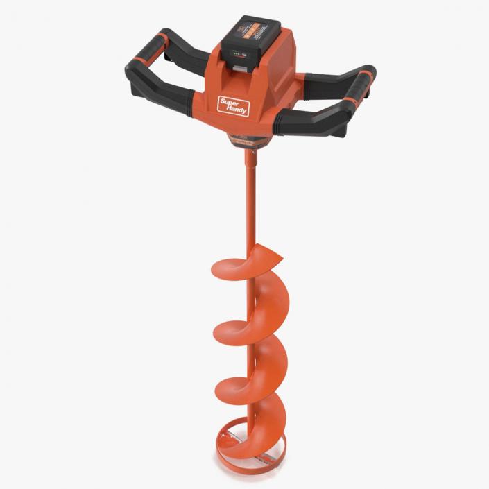 Electric Ice Auger Super Handy Orange 3D