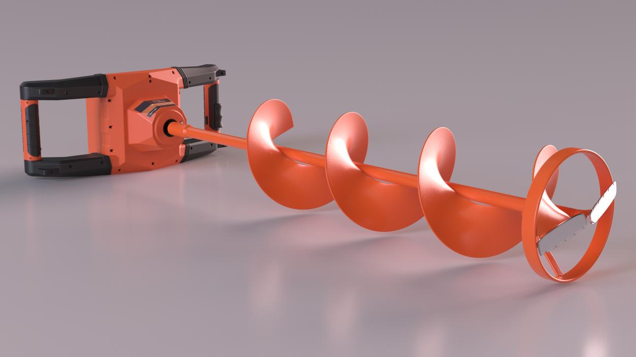 Electric Ice Auger Super Handy Orange 3D