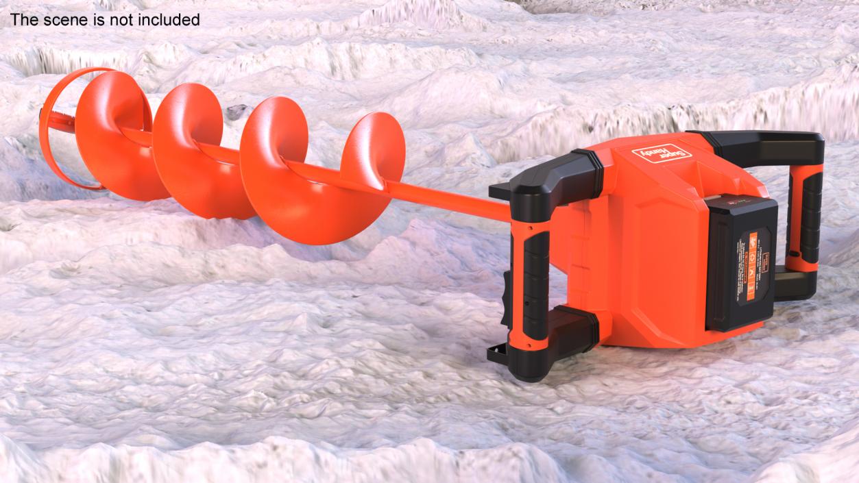 Electric Ice Auger Super Handy Orange 3D