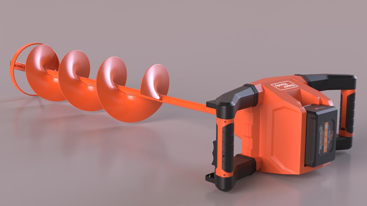 Electric Ice Auger Super Handy Orange 3D