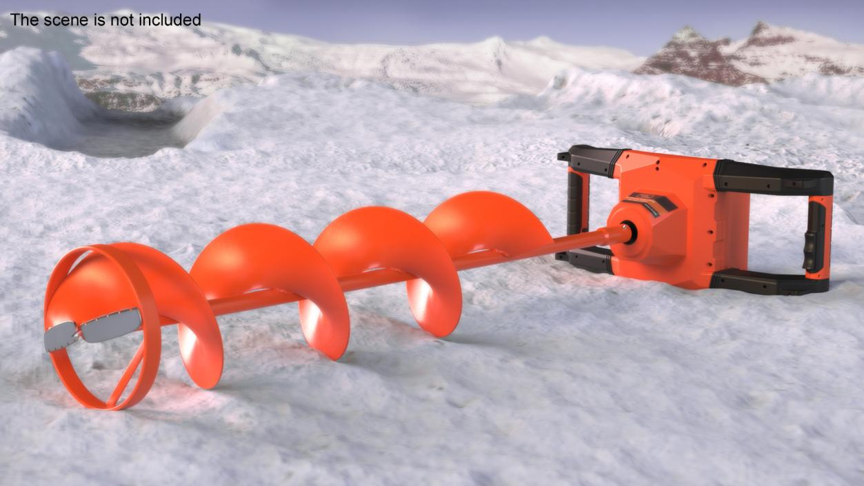 Electric Ice Auger Super Handy Orange 3D