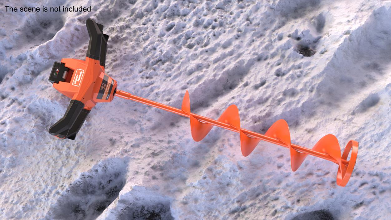 Electric Ice Auger Super Handy Orange 3D