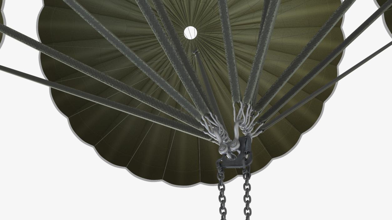 Military Parachute with Cargo 3D model