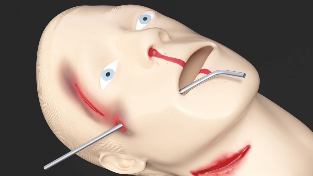 3D Injured Firstaid Mannequin Head