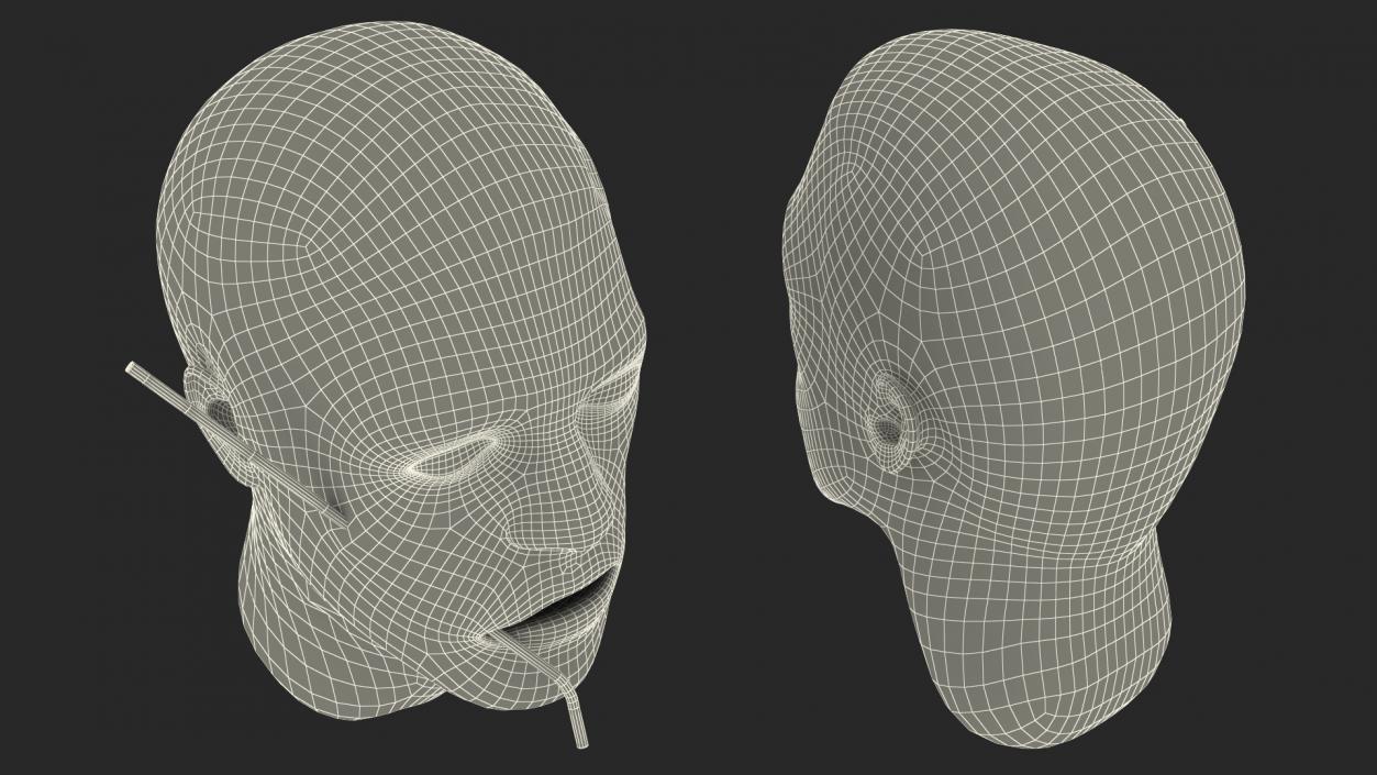 3D Injured Firstaid Mannequin Head