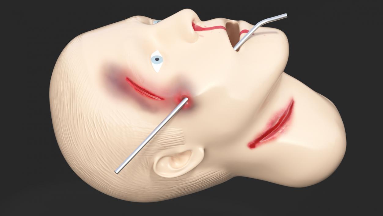 3D Injured Firstaid Mannequin Head