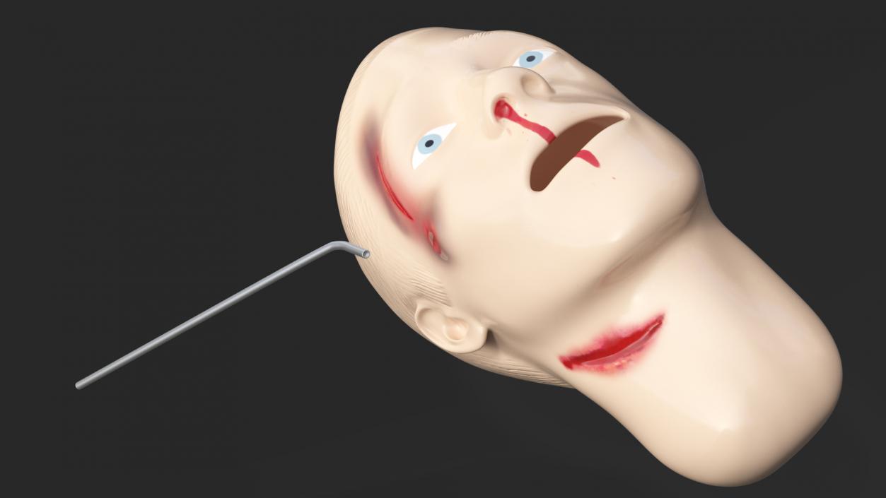 3D Injured Firstaid Mannequin Head