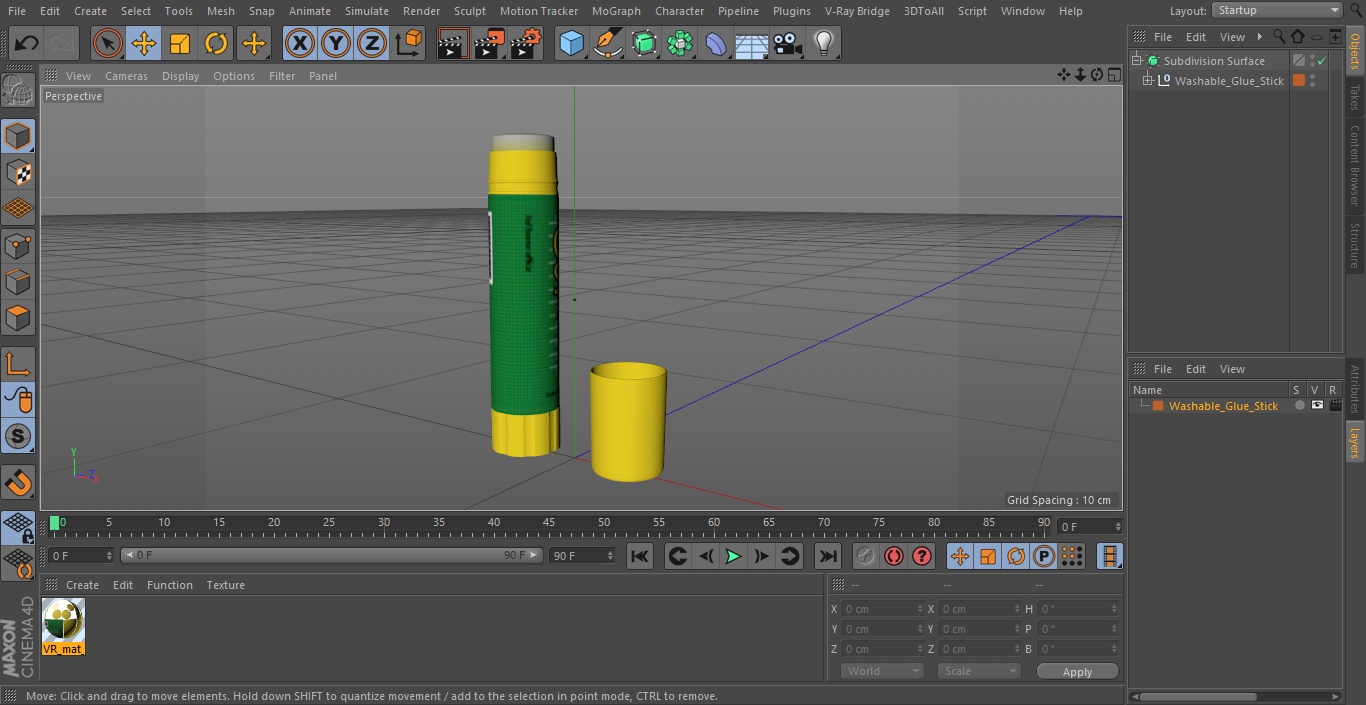 Washable Glue Stick 3D model