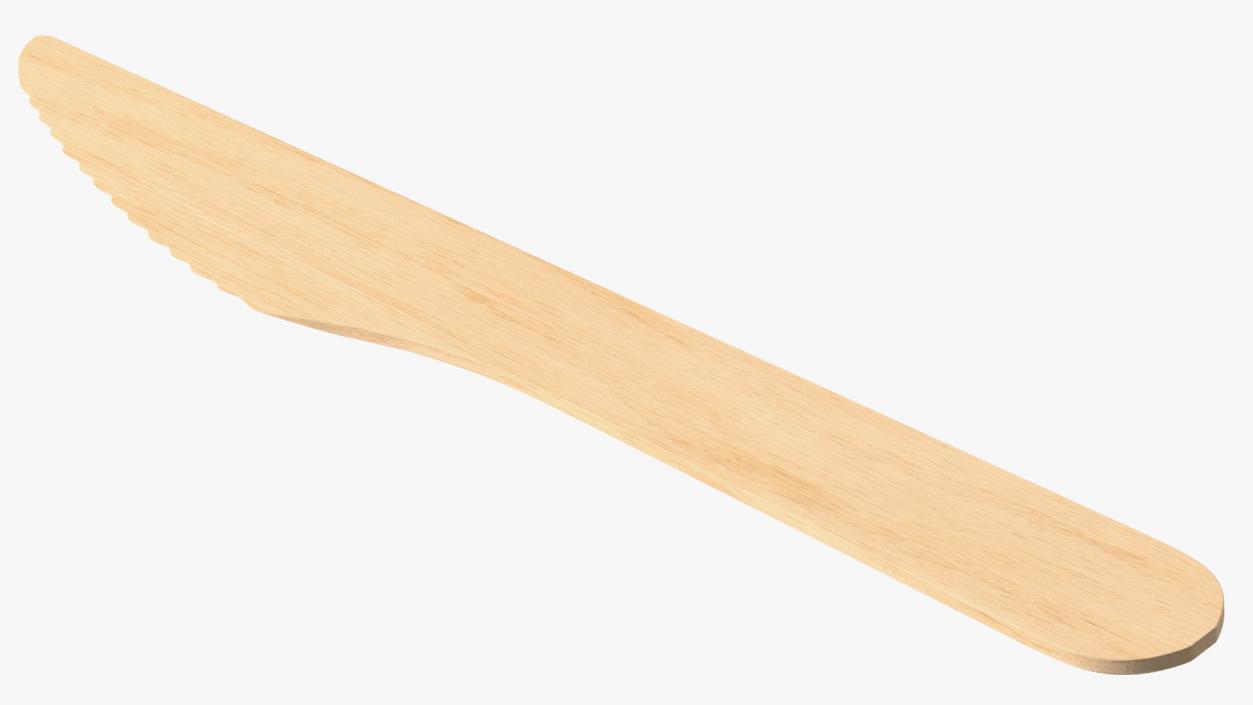 3D Disposable Wooden Knife model