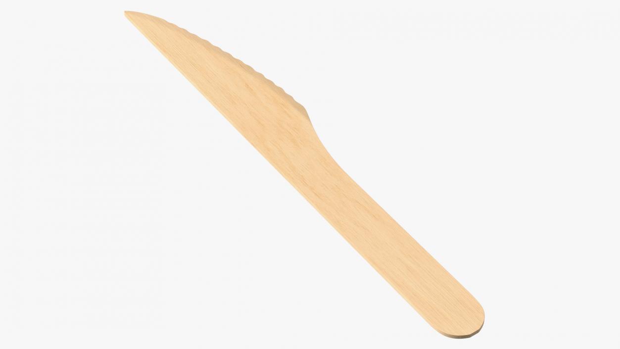 3D Disposable Wooden Knife model