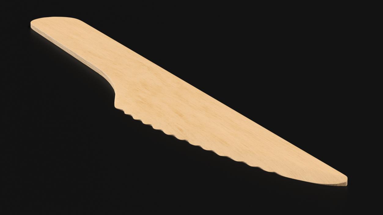 3D Disposable Wooden Knife model