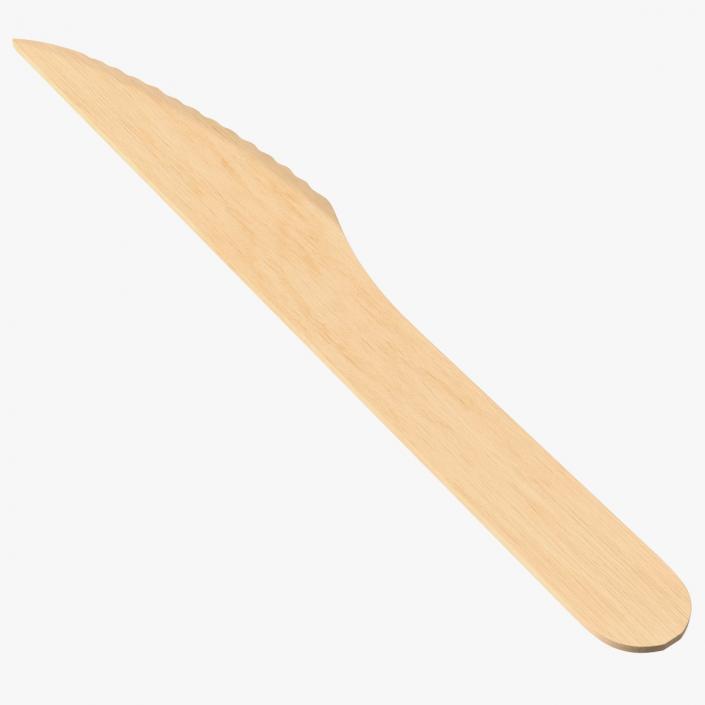 3D Disposable Wooden Knife model