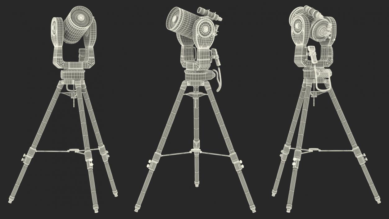 3D Telescope 8 Inch with Tripod model