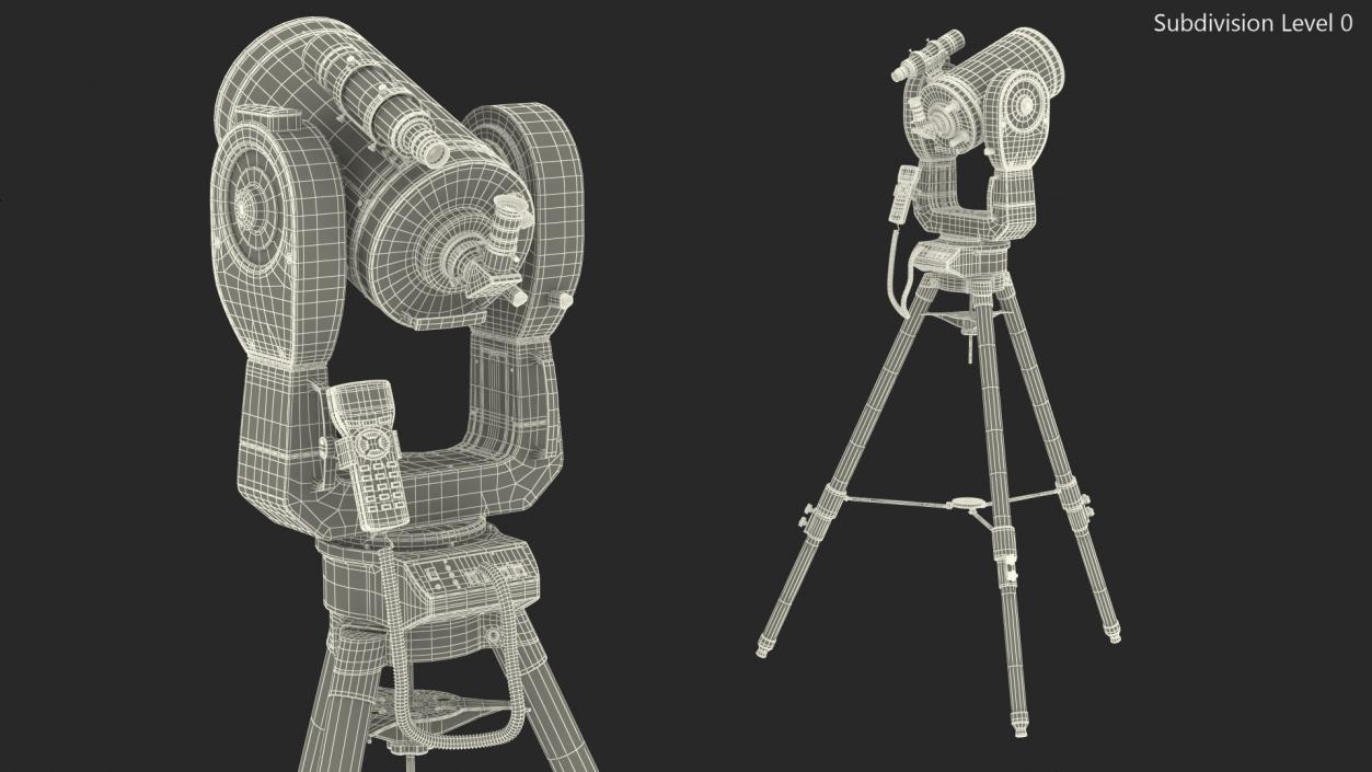 3D Telescope 8 Inch with Tripod model