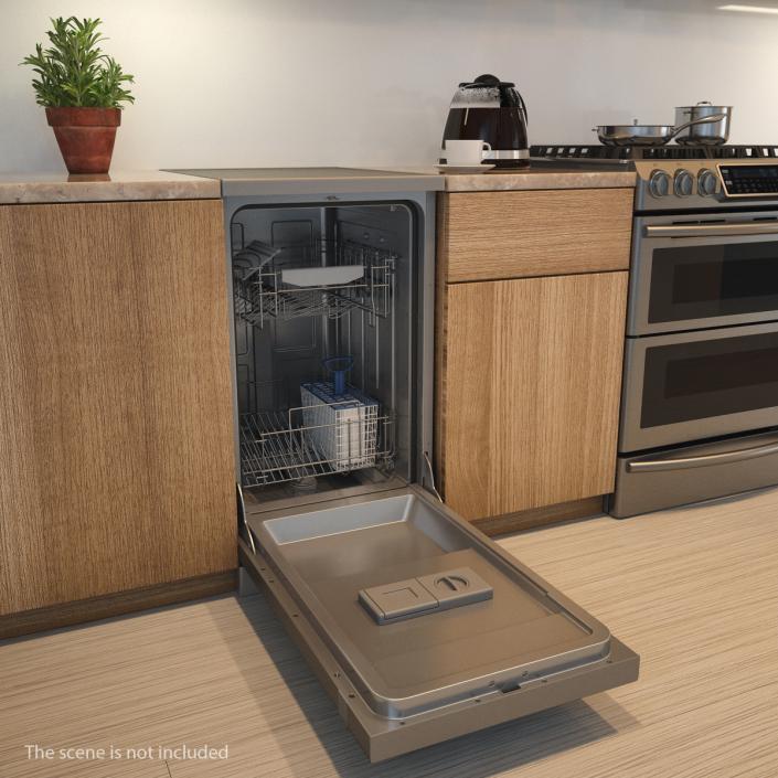 Stainless Steel Dishwasher Machine 3D model