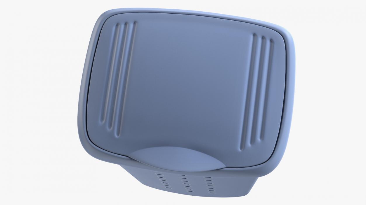 Plastic Laundry Basket Blue 3D